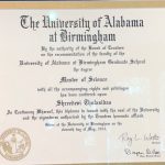 Certficate of The University of Alabama